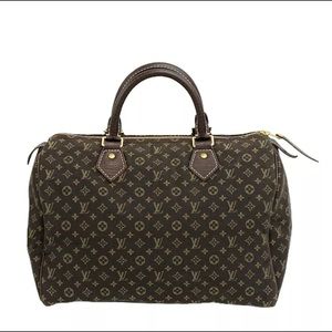 LOUIS VUITTON SPEEDY 30 MINI LIN MONOGRAM CANVAS